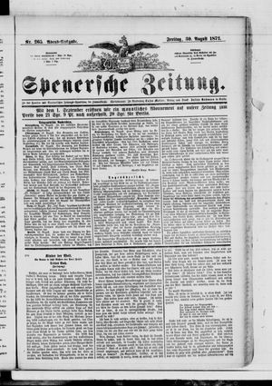 Spenersche Zeitung vom 30.08.1872