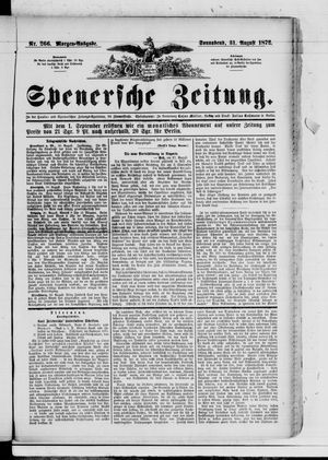 Spenersche Zeitung on Aug 31, 1872