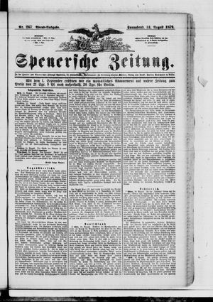 Spenersche Zeitung on Aug 31, 1872