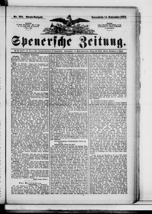 Spenersche Zeitung vom 14.09.1872