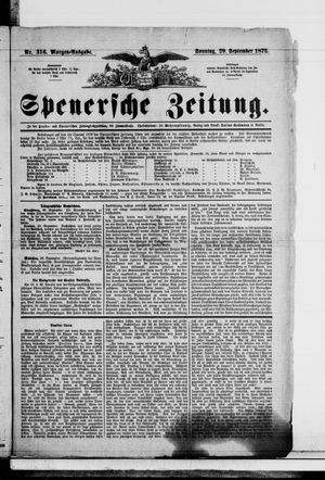 Spenersche Zeitung vom 29.09.1872