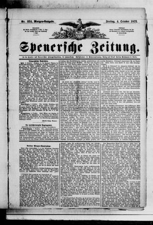 Spenersche Zeitung on Oct 4, 1872