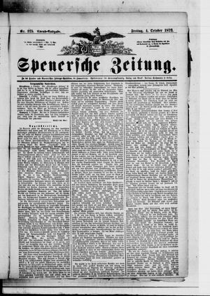 Spenersche Zeitung on Oct 4, 1872