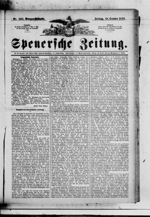 Spenersche Zeitung vom 18.10.1872