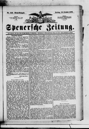 Spenersche Zeitung vom 18.10.1872