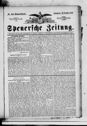 Spenersche Zeitung vom 19.10.1872