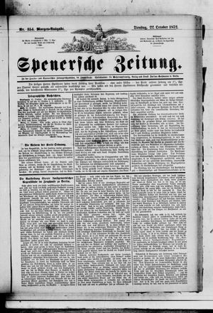 Spenersche Zeitung vom 22.10.1872