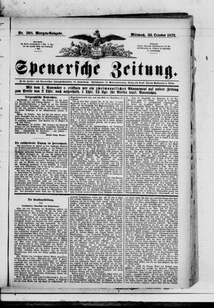 Spenersche Zeitung vom 30.10.1872