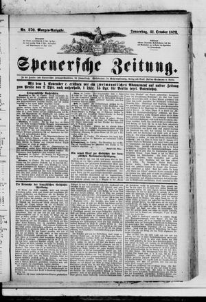 Spenersche Zeitung vom 31.10.1872