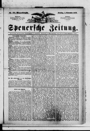 Spenersche Zeitung vom 05.11.1872