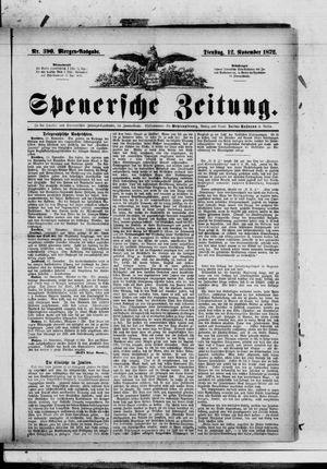 Spenersche Zeitung on Nov 12, 1872