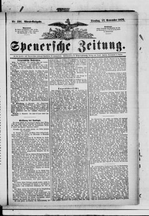 Spenersche Zeitung on Nov 12, 1872