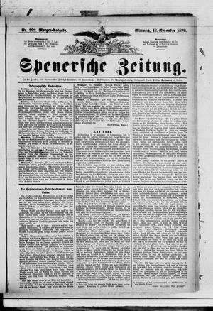 Spenersche Zeitung vom 13.11.1872