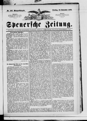 Spenersche Zeitung vom 19.11.1872