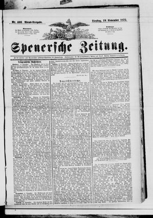 Spenersche Zeitung vom 19.11.1872