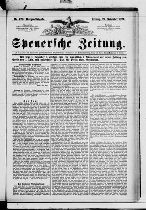 Spenersche Zeitung vom 29.11.1872