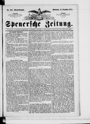 Spenersche Zeitung vom 11.12.1872