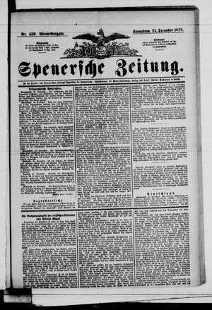 Spenersche Zeitung vom 21.12.1872