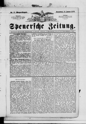 Spenersche Zeitung vom 11.01.1873