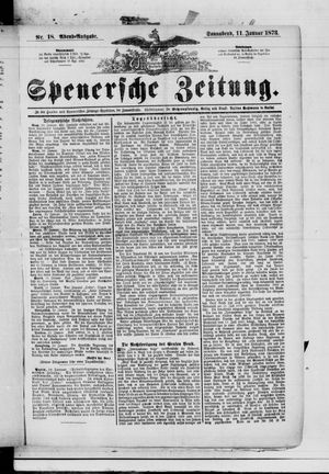 Spenersche Zeitung vom 11.01.1873
