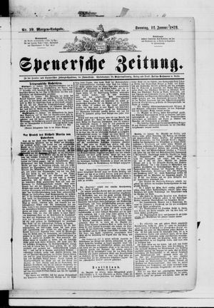 Spenersche Zeitung vom 12.01.1873