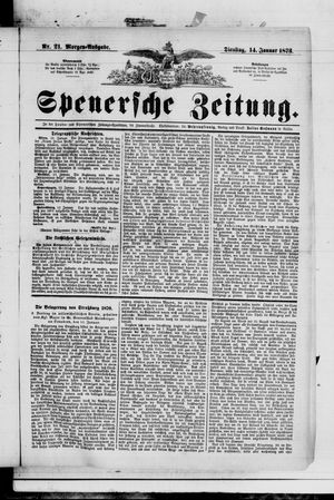 Spenersche Zeitung vom 14.01.1873