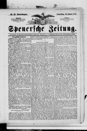 Spenersche Zeitung vom 16.01.1873