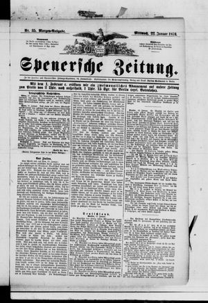 Spenersche Zeitung vom 22.01.1873