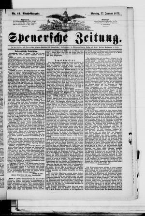 Spenersche Zeitung vom 27.01.1873