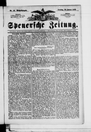 Spenersche Zeitung on Jan 28, 1873