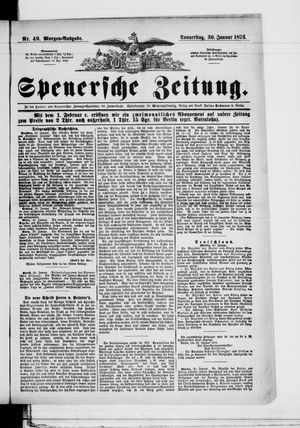 Spenersche Zeitung vom 30.01.1873