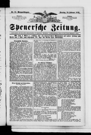 Spenersche Zeitung vom 23.02.1873