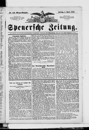 Spenersche Zeitung on Apr 4, 1873