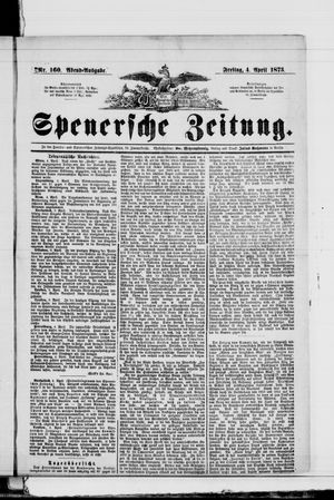 Spenersche Zeitung on Apr 4, 1873
