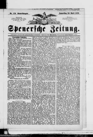 Spenersche Zeitung vom 10.04.1873