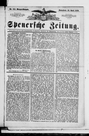 Spenersche Zeitung vom 19.04.1873