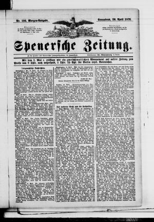 Spenersche Zeitung vom 26.04.1873