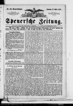 Spenersche Zeitung vom 27.04.1873