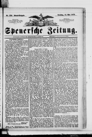 Spenersche Zeitung vom 13.05.1873