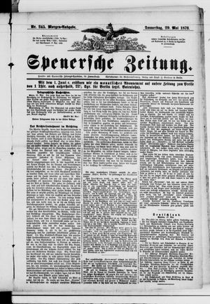 Spenersche Zeitung vom 29.05.1873