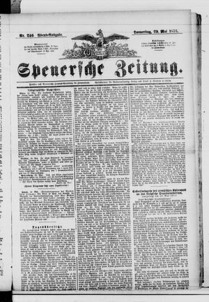 Spenersche Zeitung vom 29.05.1873