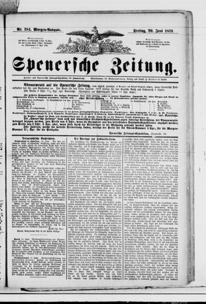Spenersche Zeitung on Jun 20, 1873