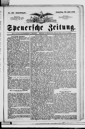 Spenersche Zeitung vom 26.06.1873