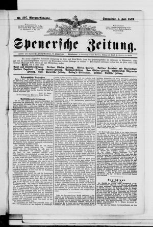Spenersche Zeitung on Jul 5, 1873
