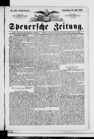 Spenersche Zeitung vom 10.07.1873