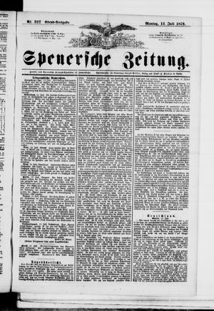 Spenersche Zeitung vom 14.07.1873