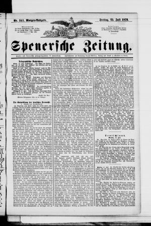 Spenersche Zeitung vom 25.07.1873