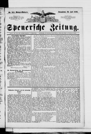 Spenersche Zeitung vom 26.07.1873