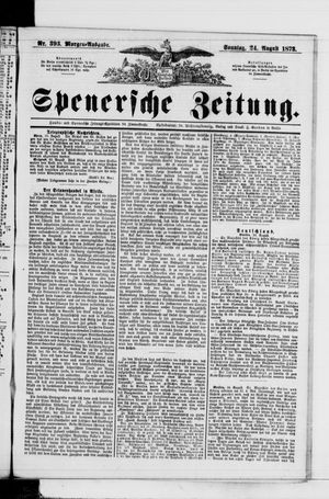 Spenersche Zeitung on Aug 24, 1873