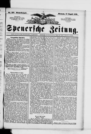 Spenersche Zeitung vom 27.08.1873